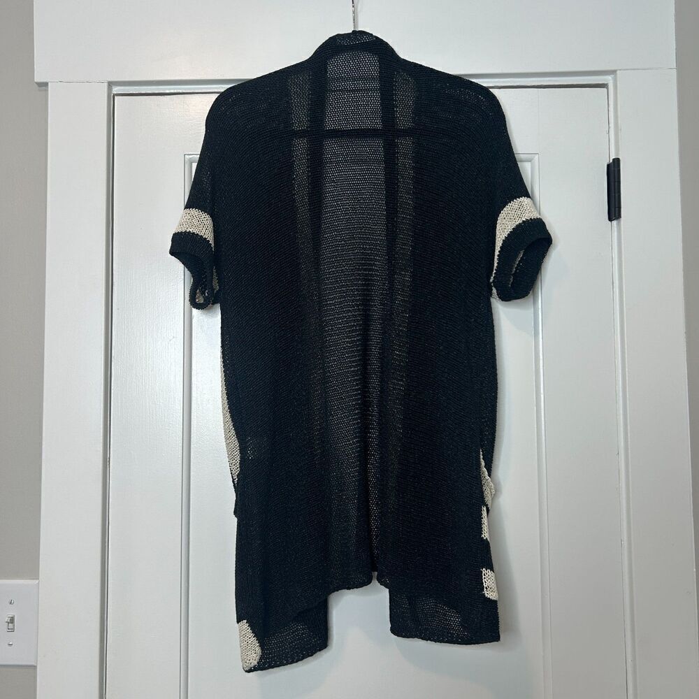 Alembika Shady Cardigan Sweater Mono Short Sleeve Open Front Size Small - Picture 4 of 9